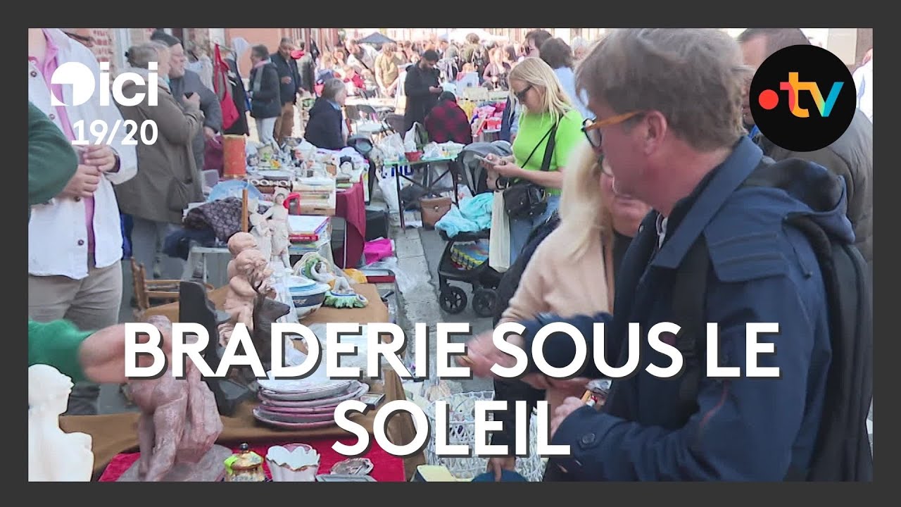 Au cœur d’une braderie avec des bonnes affaires sous le soleil