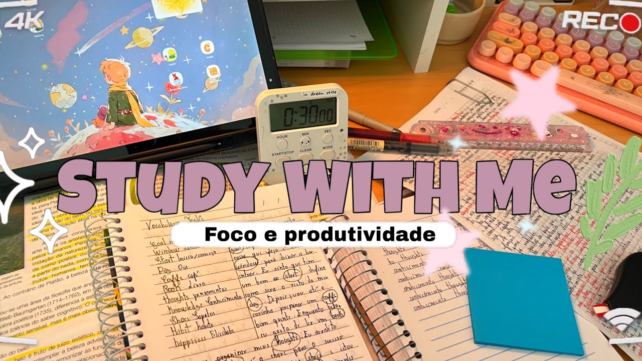 Study With Me ✨🌱 30 MINUTOS (foco + Produtividade) #study 