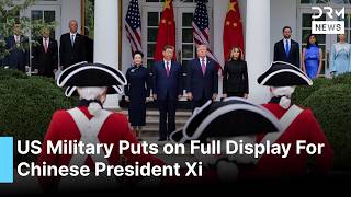 Trump and Xi Stand Together in Rose Garden for Official Military Review at White House | AC1G