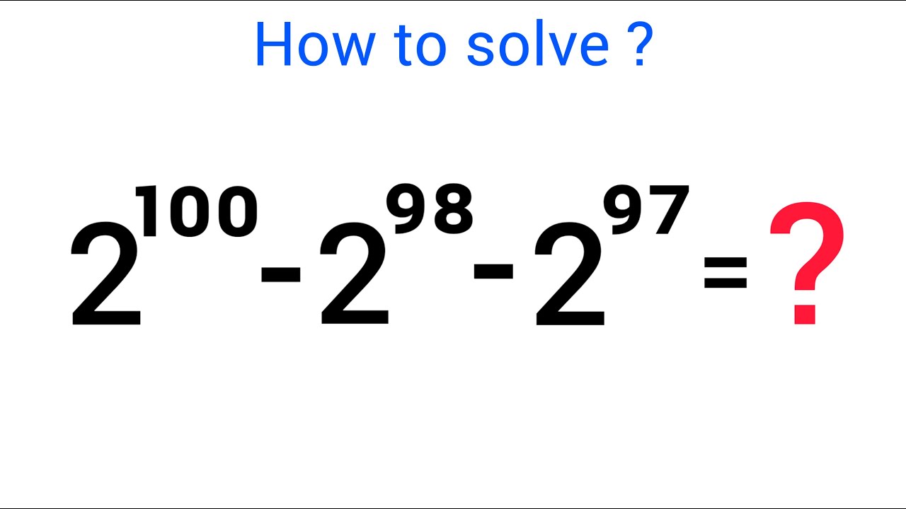 A Nice Exponents Problem - YouTube