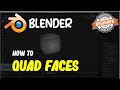 Blender How To Quad Faces