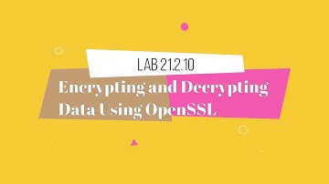 Lab 21.2.10 - Encrypting and Decrypting Data Using OpenSSL
