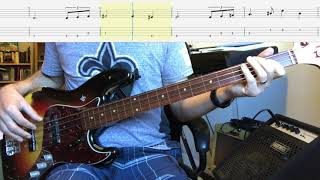 Crazy by Patsy Cline Isolated Bass Cover with Tab Resimi
