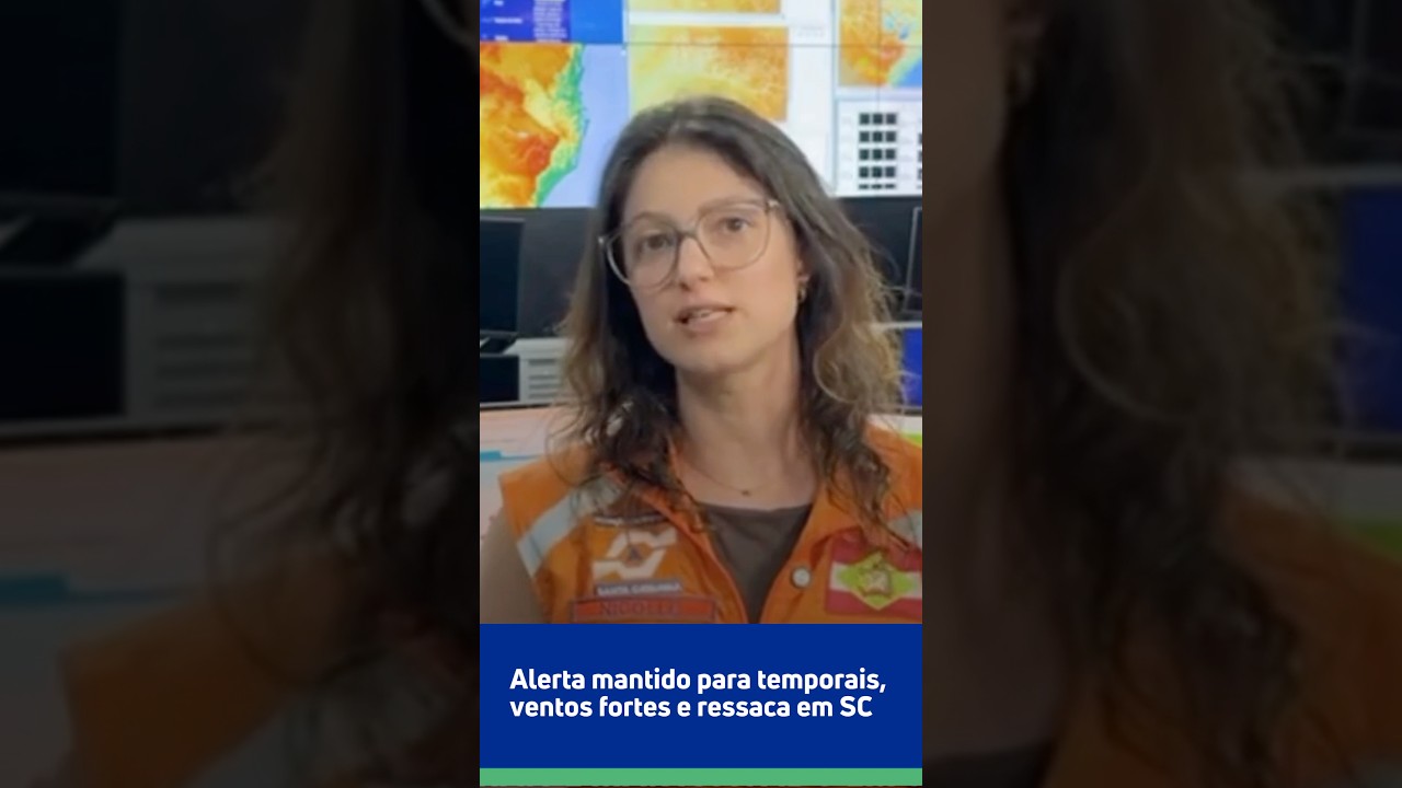 Defesa Civil mantém alerta para temporais, ventos fortes e ressaca em SC