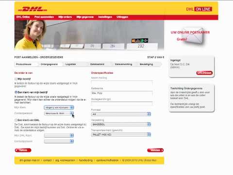 DHL Online - Post Aanmelden I