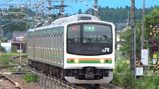 【E131系へバトンタッチ】205系Y5編成　普通 宇都宮行き　蒲須坂駅到着　2021/06/29