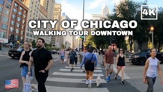 🚶🏿FRIDAY AFTERNOON, Downtown Chicago🇺🇸 Walking Tour [4K 60fps] Summer 2023