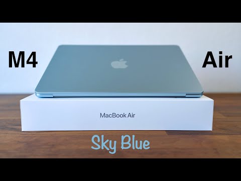 M4 Macbook Air Sky Blue Unboxing - YouTube