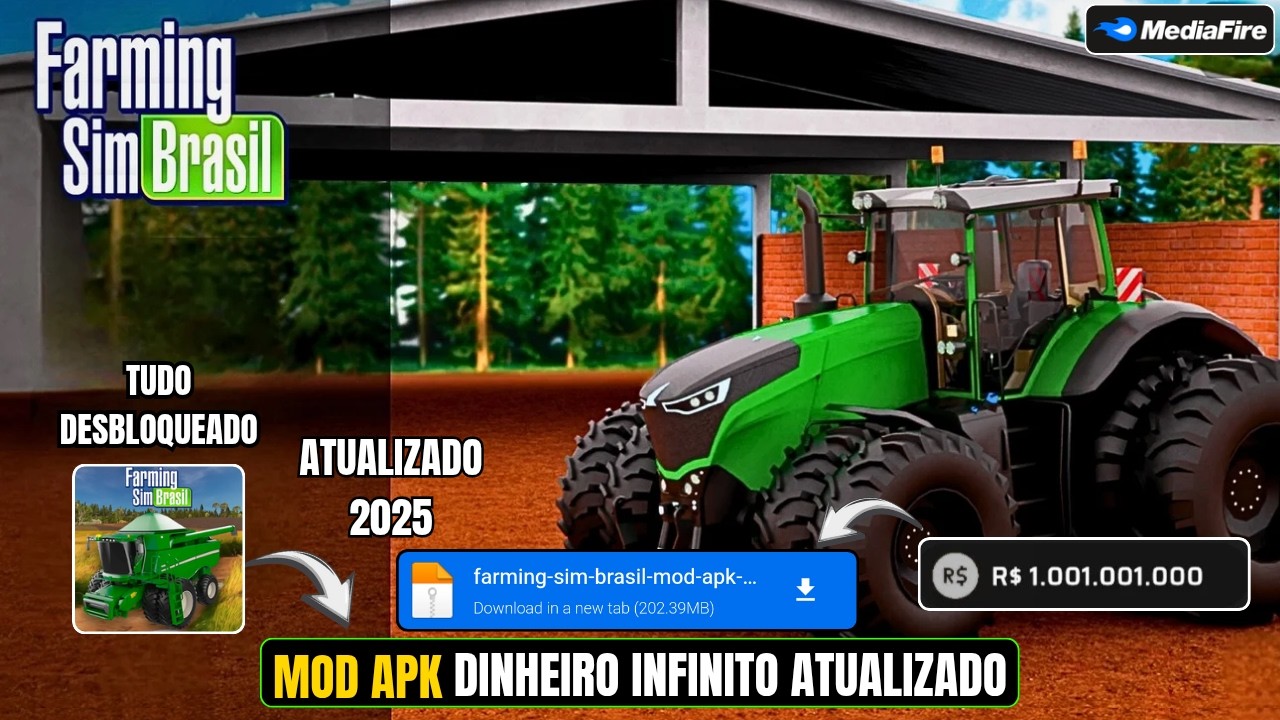 Farming Sim Brasil mod apk dinheiro infinito atualizado - farming sim ...