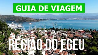 Região do Egeu, Turquia | Cidade de Izmir, Marmaris, Bodrum, Fethiye | Drone 4k vídeo | Turquia