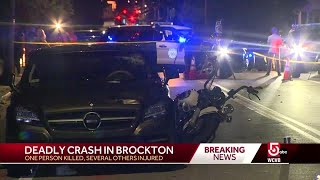 1 dead, 5 injured in crash involved in Brockton crash