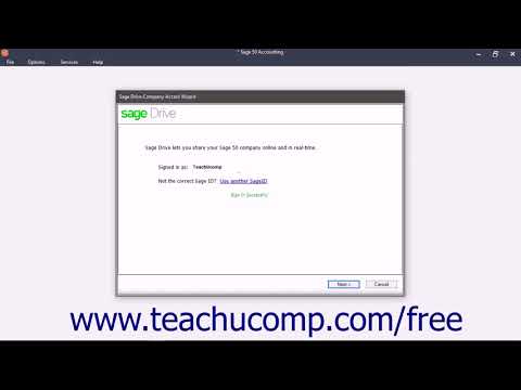 Sage 50 2018 Tutorial Downloading a Company in Sage Drive Sage Training