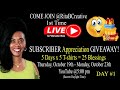 Subscriber Appreciation Giveaway (LIVE Day 1 of 5) October 19th @5pm