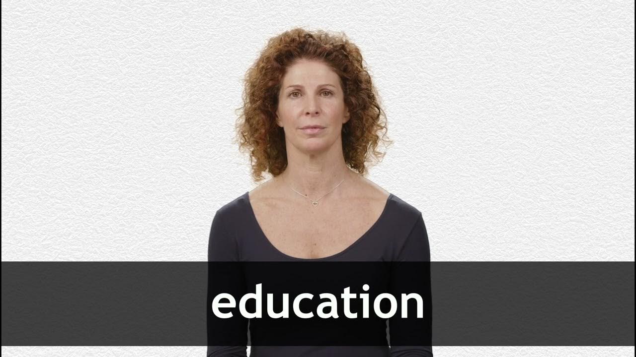 how to pronounce education