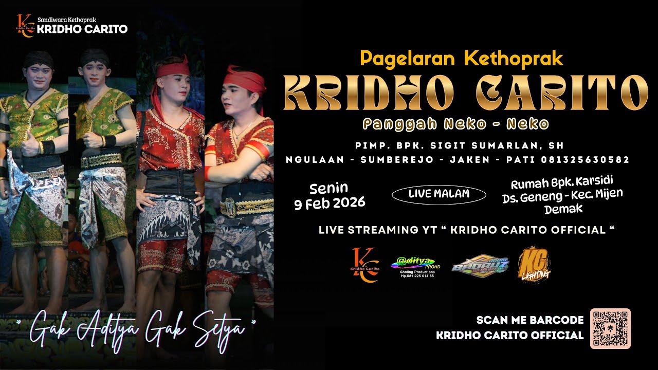 ✅KETHOPRAK KRIDHO CARITO :: GENENG MIJEN DEMAK || LAKON : RONGGOWUNI NGRATU