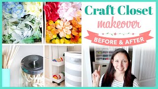 Turning My Closet Into a CRAFT Room How to Organize Craft Supplies In a Closet