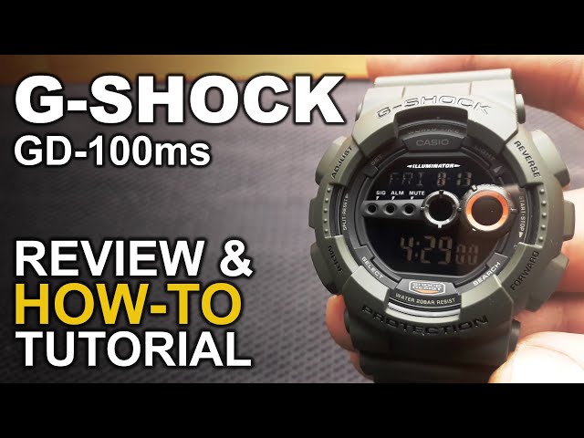 GShock GD-100 - Detailed How-To Tutorial on module 3263 - YouTube