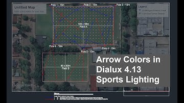 Arrow Colors of floodlights in Dialux 4.13 and hopefully in Dialux evo 11