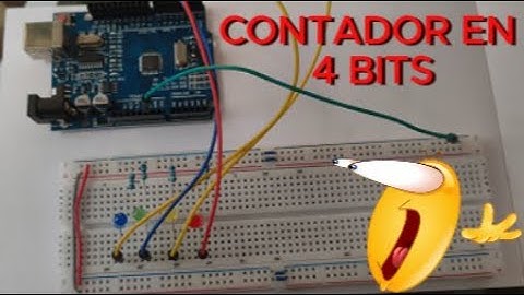 CONTADOR 4 BITS EN ARDUINO, PROGRAMA Y DIAGRAMA :0