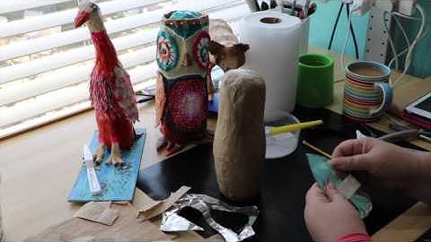 Papier Mache Owl - Part 2