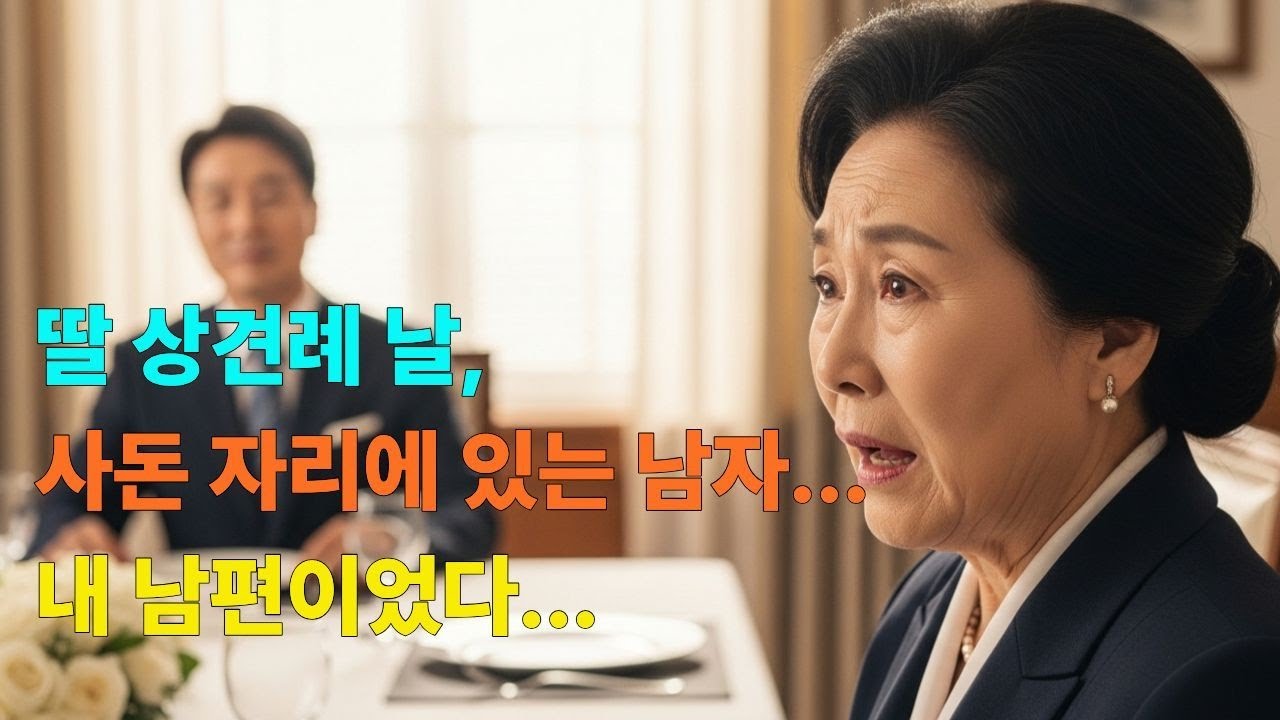 딸 상견례 날—죽은 줄 알았던 남편이 사돈으로 앉아 있었다...