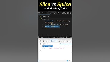 JavaScript Array Slice vs Splice | JavaScript Array Tricks