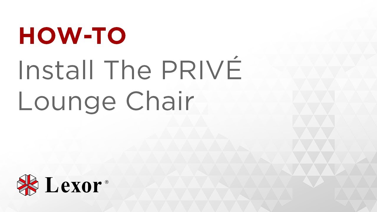 How To Install The PRIVÉ Lounge Pedicure Chair Lexor Support YouTube