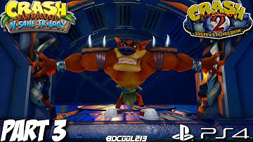 Crash Bandicoot N Sane Trilogy - Crash 2 Gameplay Walkthrough Part 3 Tiny Tiger Boss - PS4 Lets Play