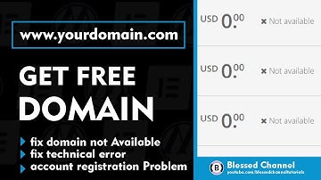 How to Get Free Domain for Your Website | Fix domain not available problem