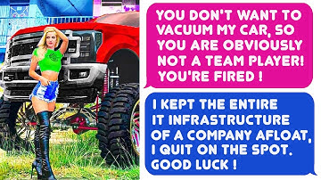 Boss Tries to Fire Me! He Forgot I Run Entire IT Infrastructure of a Company. Ask HR, I Quit ! r/EP