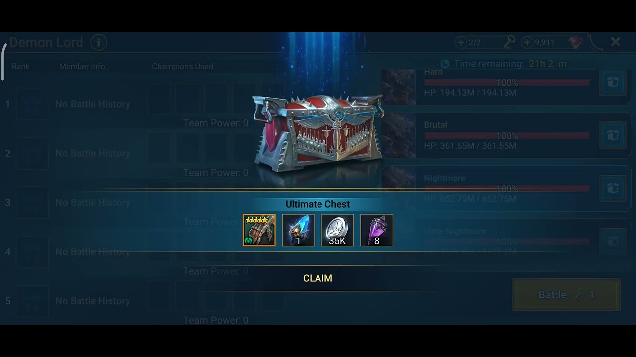 Raid Shadow Legends Nightmare Clan Boss Rewards 01/04/2022