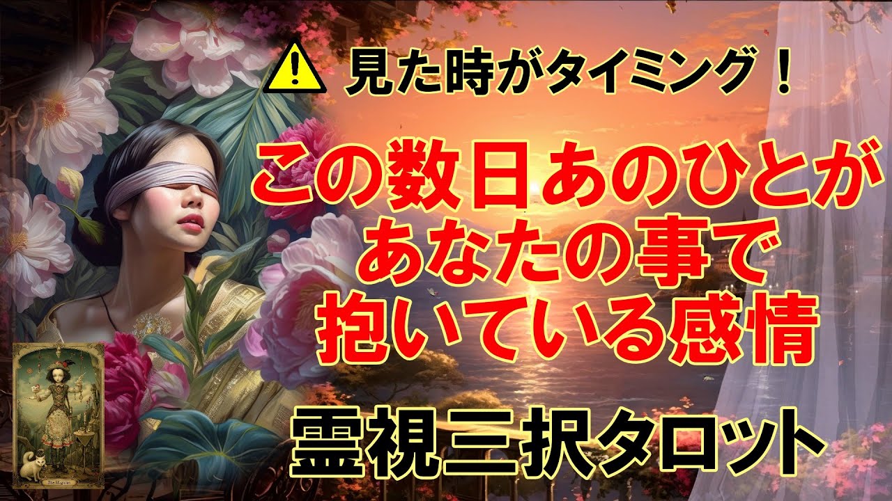 【霊視3択タロット】この数日あの人があなたの事で抱いている本音