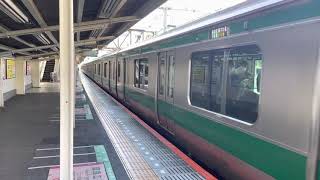 ＪＲ東日本Ｅ２３３系埼京線(赤羽線)十条駅発車シーン