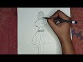 So beautiful girl drawing 😍 easy step by step#drawing #art
