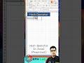 Hash Operator In Excel (Practical) #excel #exceltutorial #excelforfresher