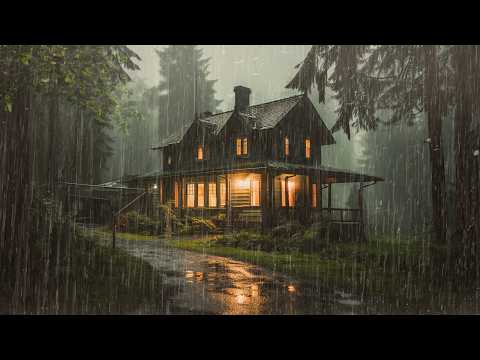 RAIN and THUNDER Sounds to Sleep Fast | Intense Rainstorm for Deep Sleep & Relaxation - White noise
