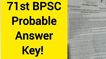 71st BPSC Answer Key 2025 🔥 Complete Question Paper Solution