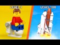 Level 1 to 100 Lego Builds (ft. TD Bricks)