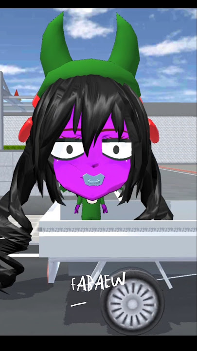 Purple Ghost with Chubby Cheeks SAKURA School Simulator #shorts #sakuraschoolsimulator #sakuragame