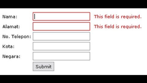 Tutorial Validasi Form PHP