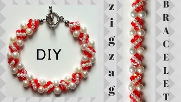 Zig Zag bracelet making. Easy tutorial for beginners.