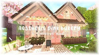 Aesthetic pink bakery build🤍| Minecraft cocricot speed build