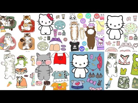 Hello Kitty 🦋 Gatito 😽 💖Plantillas HD full color 🎨 para imprimir o  dibujar ropa 👗👚👖y accesorios #diy 