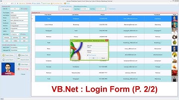 VB.Net : How to Create Login Form with Access Database (Part 2/2)