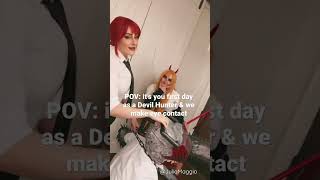 Will u be my pet 🐕 ill feed u 🍜 #chainsawman #anime #manga #shorts #cosplay #makima #power #denji