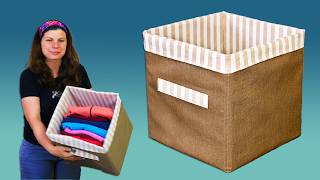 DIY Large Fabric Storage Box // How to sew a Large Storage Box