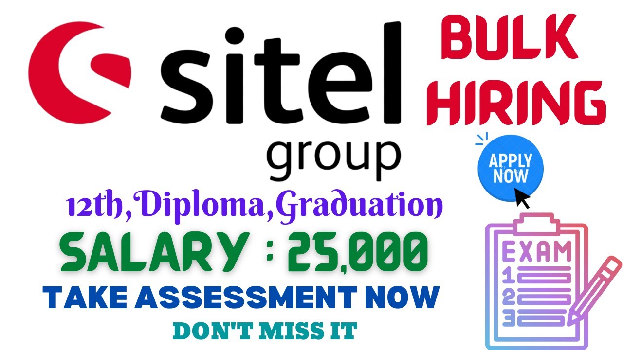 SITEL WORK FROM HOME JOB WORK FROM HOME SITEL LATEST NOTIFICATION 12TH PASS SM