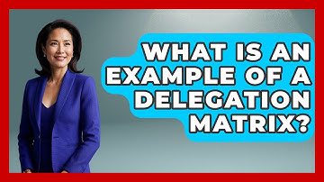 What Is An Example Of A Delegation Matrix? - The Time Management Pro
