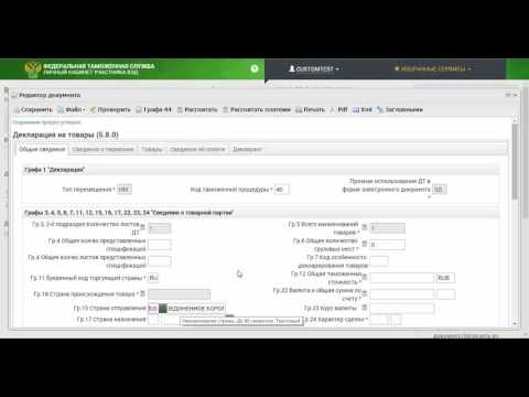 Урок 2. Заполнение вкладок Общие сведения и Декларант  (графы 1-9, 11, 14-17, 22-24,54)