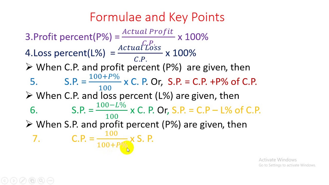 Profit And Loss Formulae And Key Points YouTube profit-and-loss-formulae-and-key-points-youtube